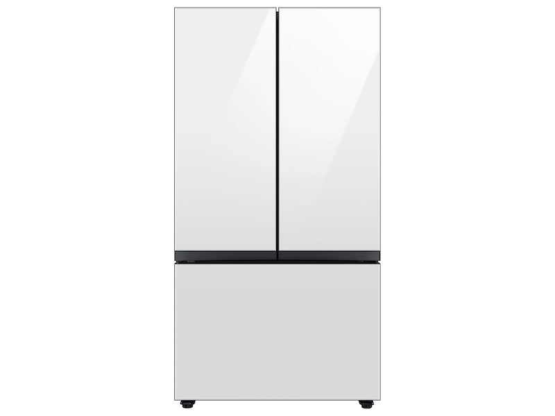 Bespoke 3-Door French Door Refrigerator (30 cu. ft.) with AutoFill Water Pitcher in White Glass