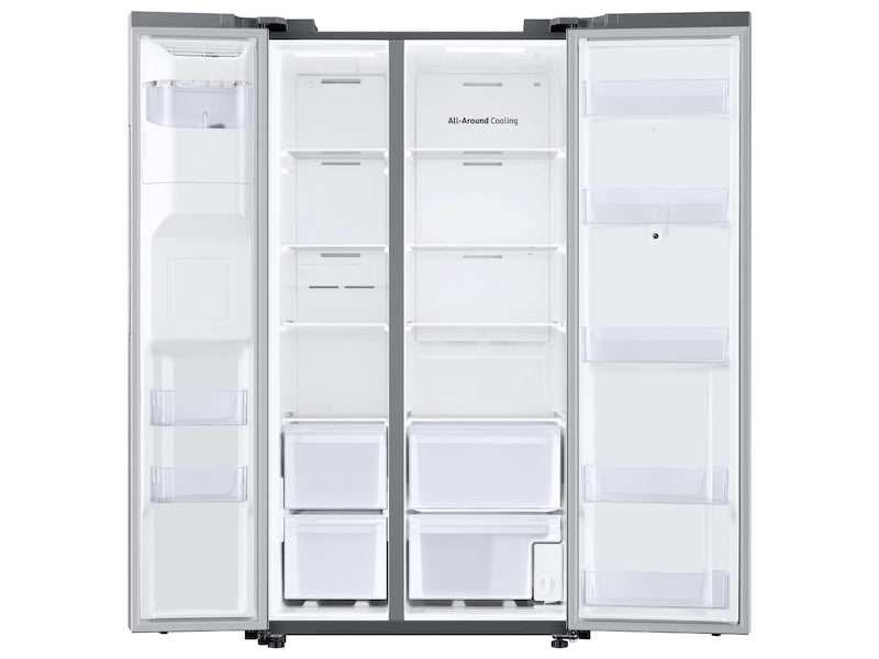 26.7 cu. ft. Large Capacity Side-by-Side Refrigerator with Touch Screen Family Hub™ in Stainless Steel