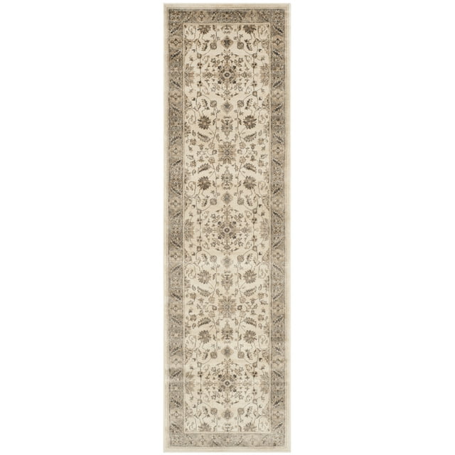 SAFAVIEH Vintage Collection Runner Rug - 2'2" x 12', Stone & Mouse, Oriental Traditional Distressed Viscose Design, Ideal for High Traffic Areas in Living Room, Bedroom (VTG168-3410)