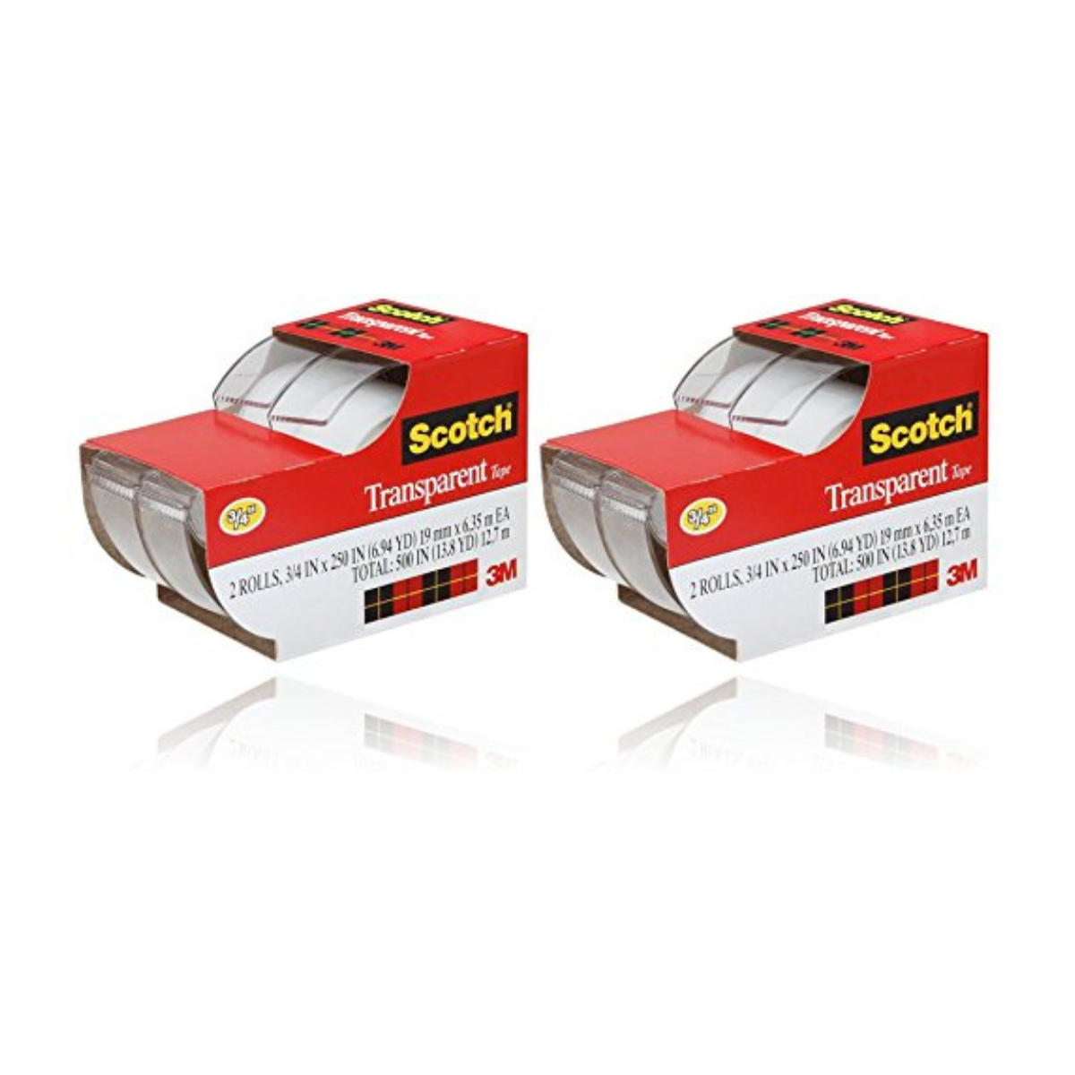 Scotch Transparent Tape, 3/4 in x 250 Inches, 4 Rolls (2157SS)