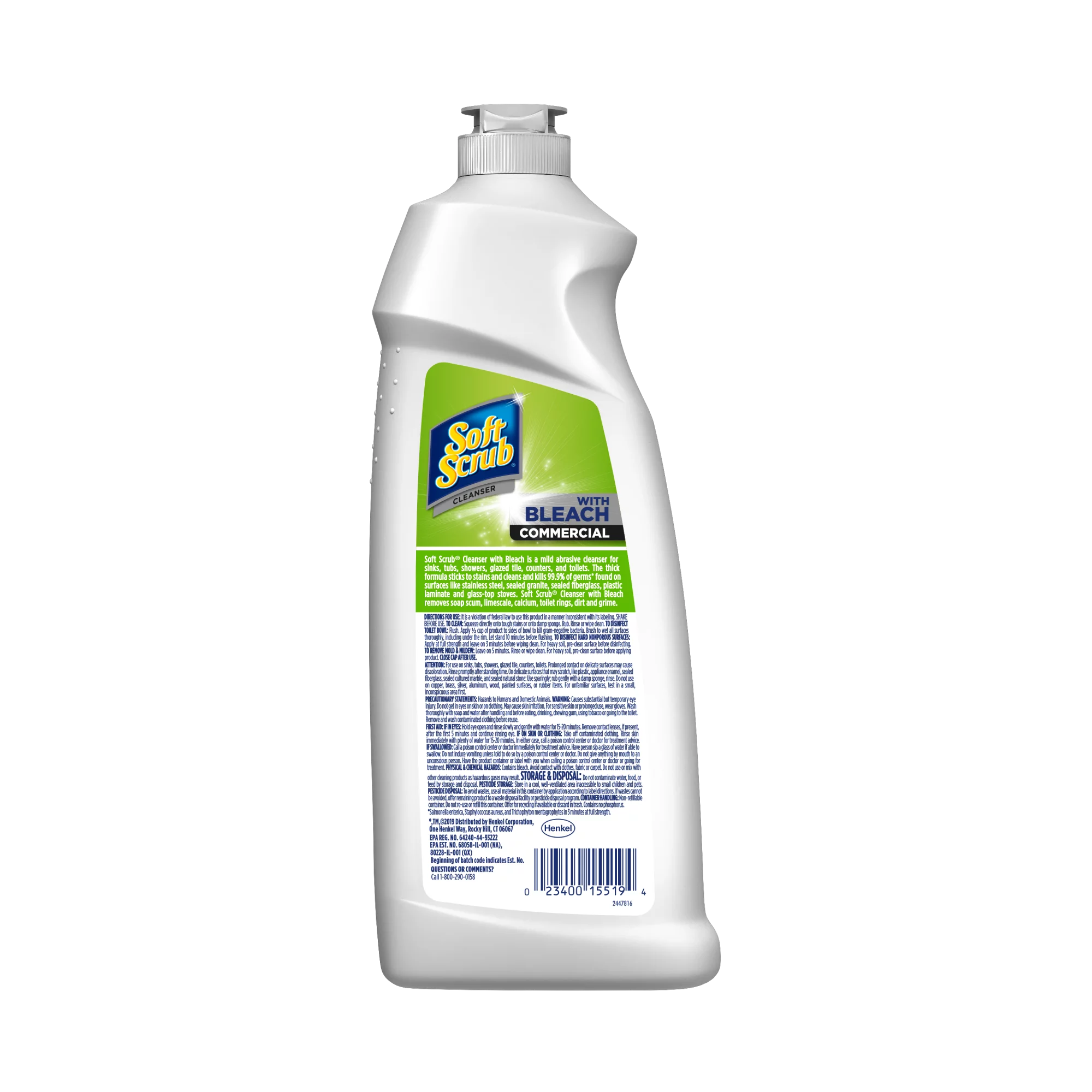 Soft Scrub Antibacterial Cleaner with Bleach Surface Cleanser, Commercial, 36 Ounce