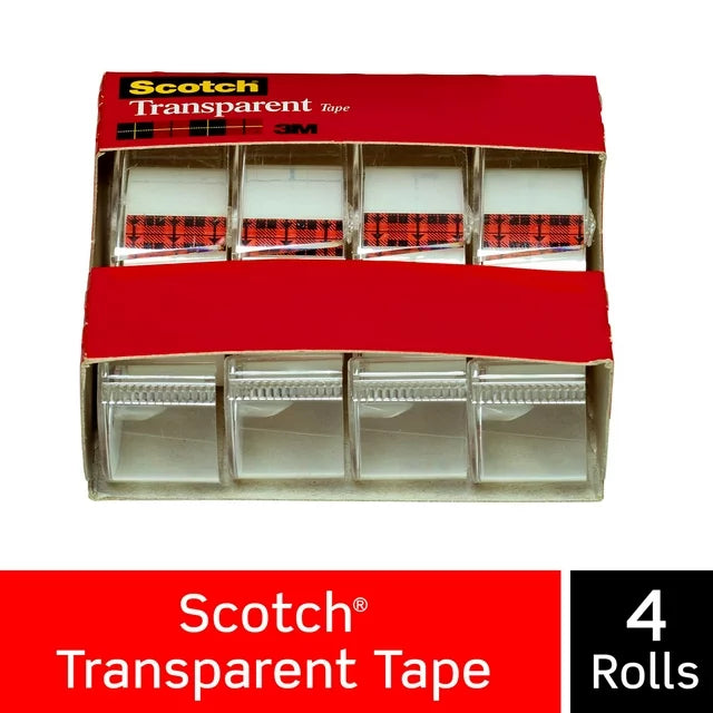 Scotch Transparent Tape Dispensers, 3/4