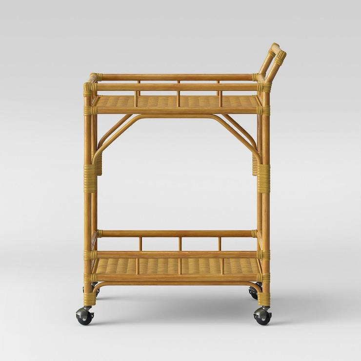 Cassia Rattan Bar Cart - Opalhouse