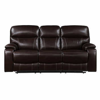 Fallon Leather Power Reclining Sofa with Power Headrests