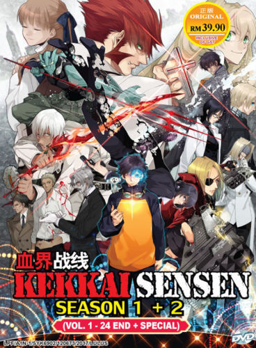 Kekkai Sensen DVD (season 1+2)(Eps : 1 to 24 end + Special) with English Dubbed DVD