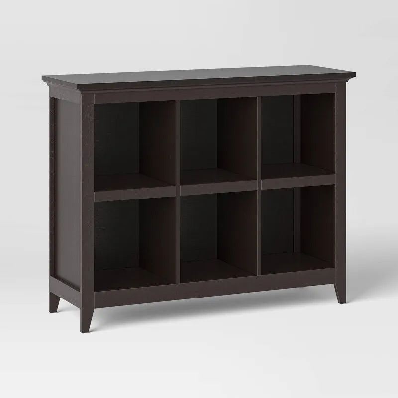 37.2" Carson 6 Bin Organizer Bookcase Gray - Threshold