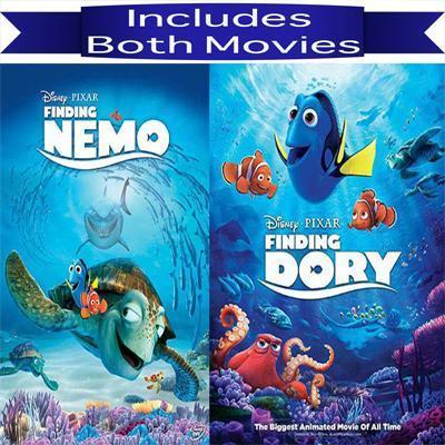 Walt Disney's Finding Nemo & Finding Dory DVD Set 2 Movie Collection
