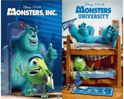 Disney's Monsters, Inc. DVD Series 1&2 Movie Set Includes Both Movies