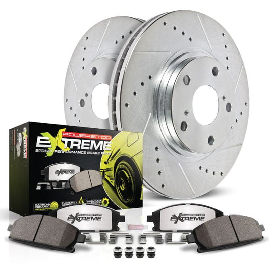 Power Stop Front Z26 Street Warrior Brake Pad and Rotor Kit K6944-26