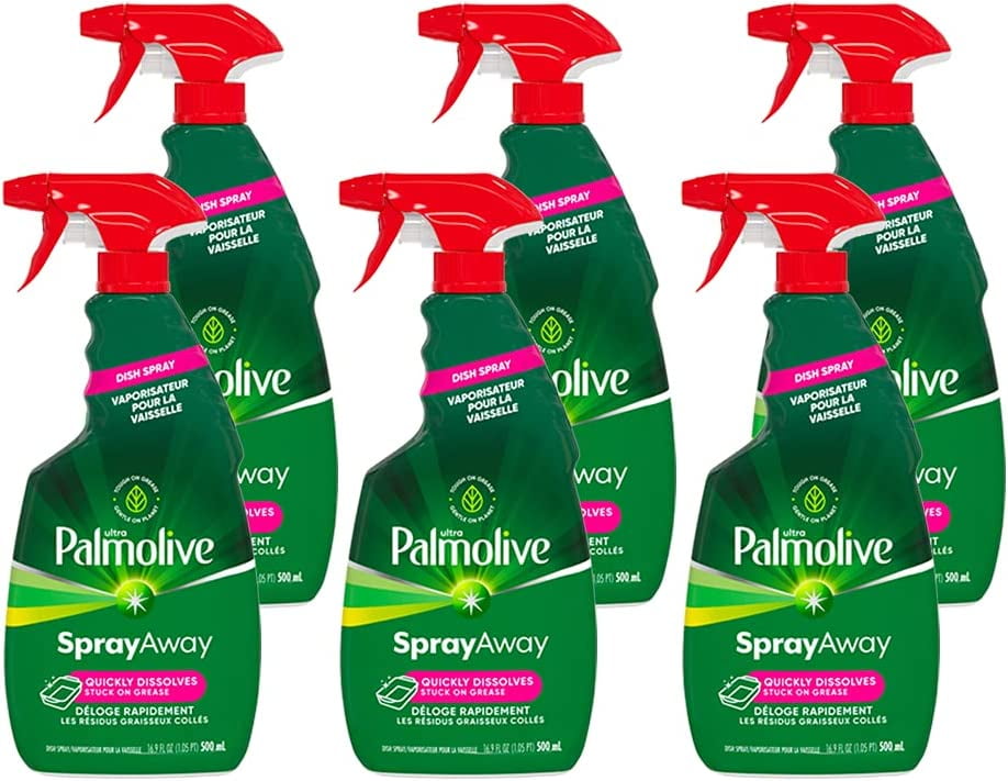 Palmolive Ultra Spray Away Dish Soap Spray, 16.9 Ounce, 6 Pack